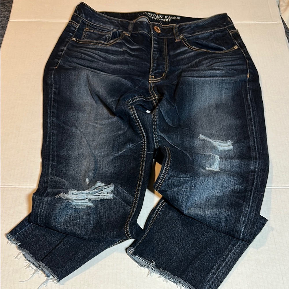 American Eagle Outfitters Blue Ankle Cropped Jeans